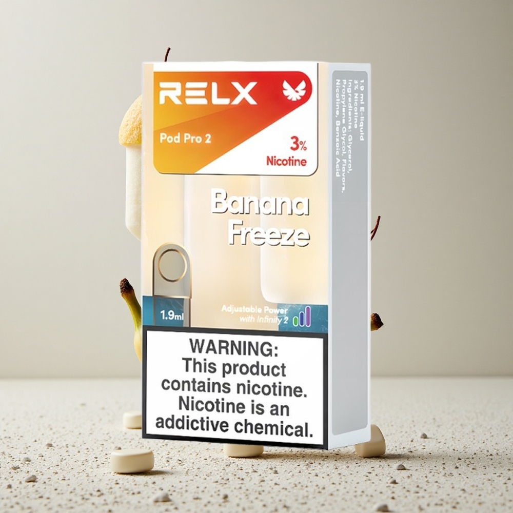 RELX Pod Pro 2 600 Puffs Banán Fagy újratölthető pod