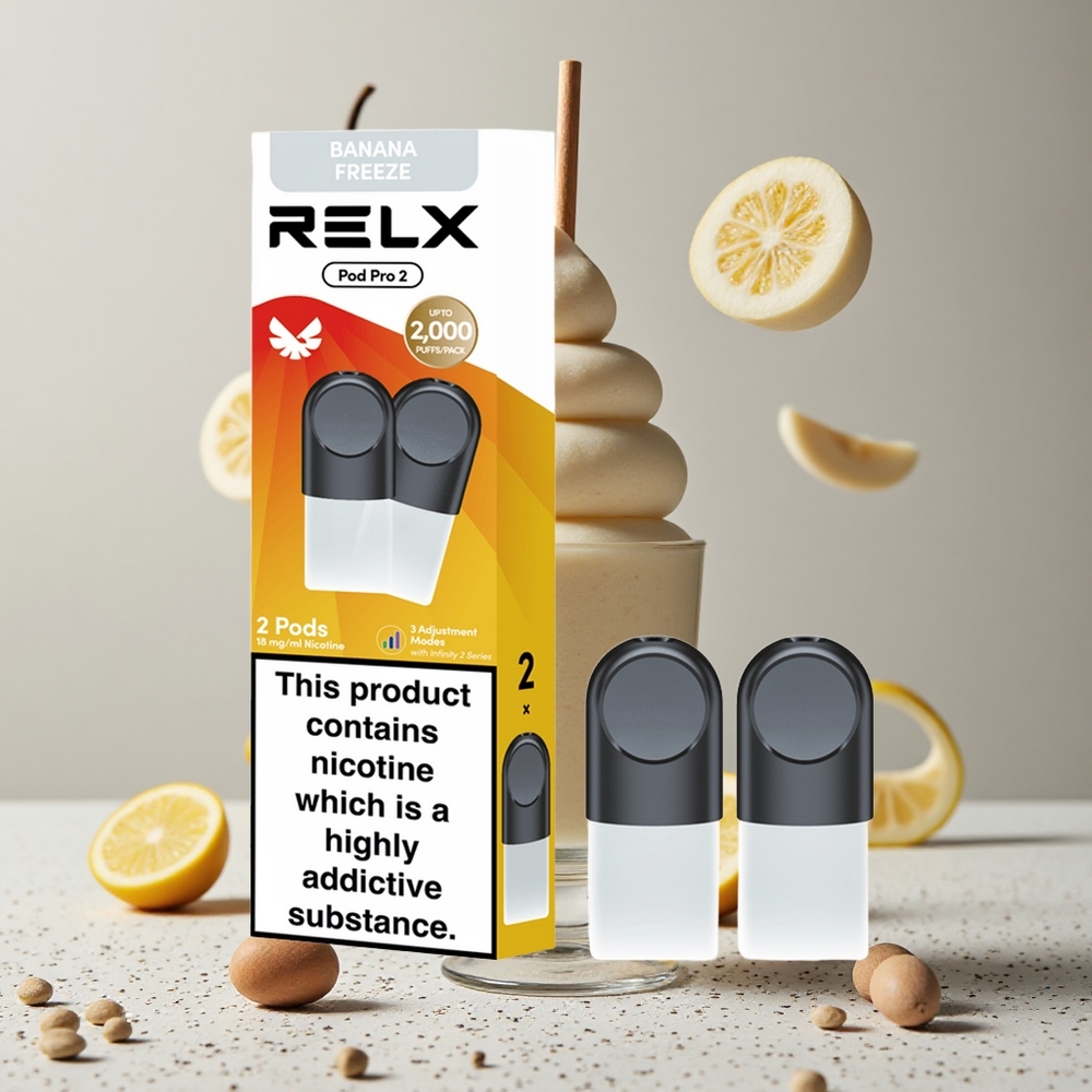 RELX Pod Pro 2 600 Puffs Desszert-Banán Fagyasztás 19ml 18 nikotin