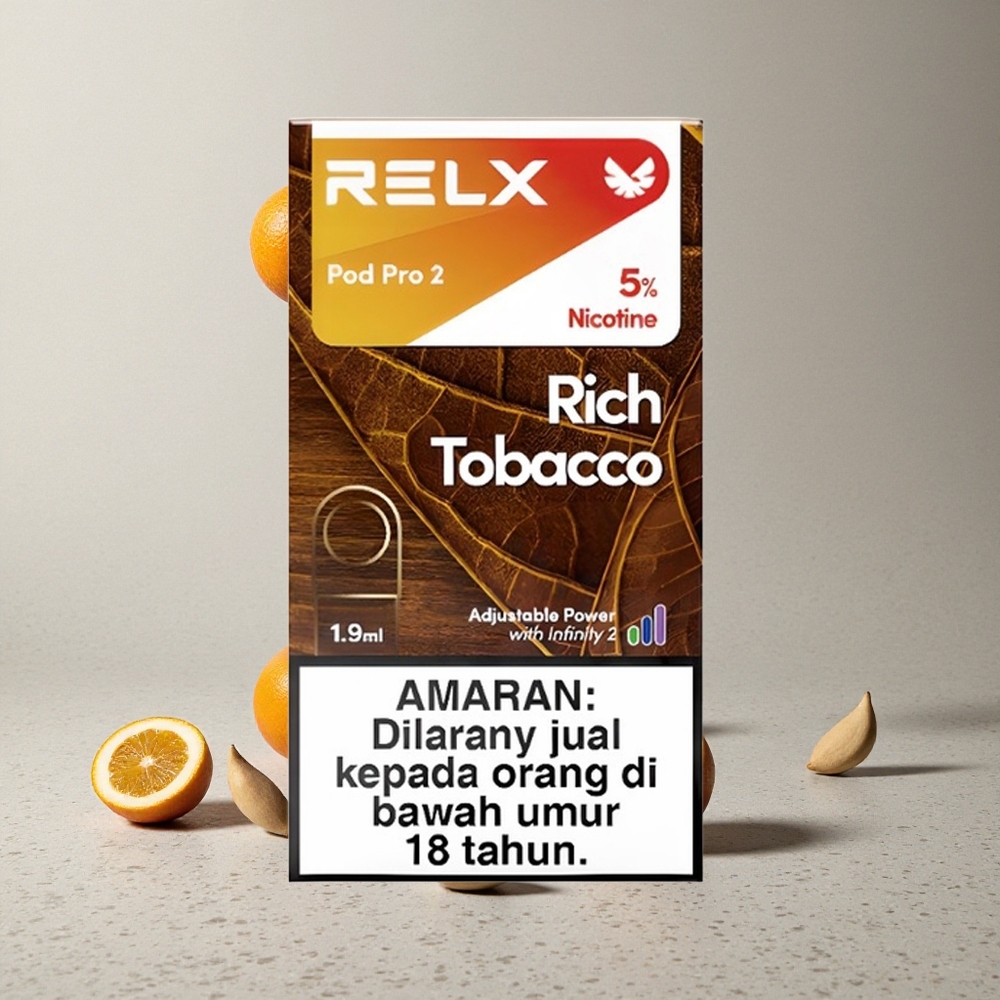 RELX Pod Pro 2 600 Puffs Gazdag Dohány 19ml