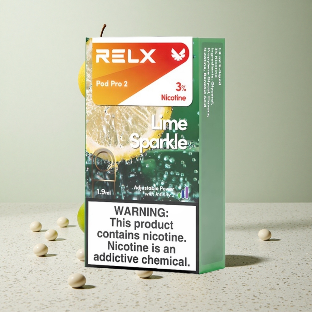 RELX Pod Pro 2 600 Puffs Lime Sparkle Menta (Nikotintartalom 3
