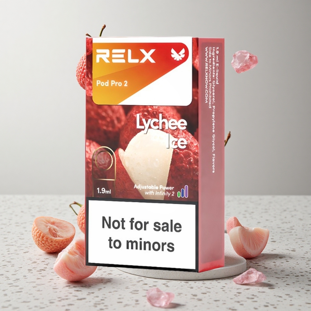 RELX Pod Pro 2 600 Puffs Liči Jég 0 nikotin 19ml