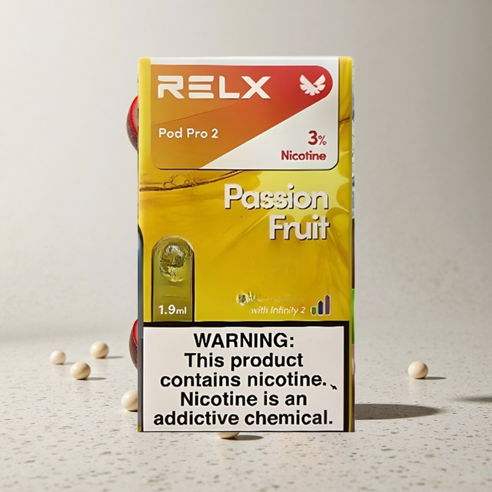 RELX Pod Pro 2 600 Puffs Passion Fruit (Nikotintartalom 3 Tank méret 19 ml)