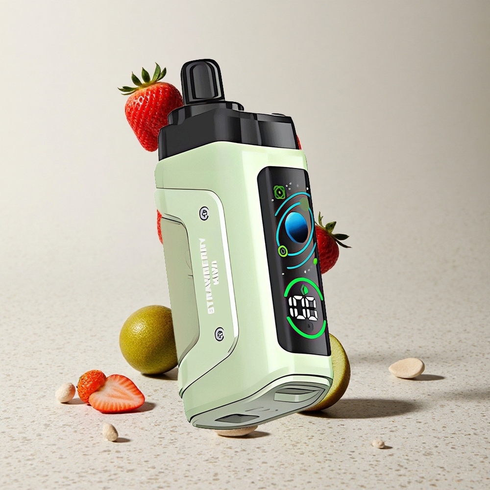 Razz Bar 45000 Puffs Egy használatos e-cigaretta Eper-Kiwi Íz Állítható Levegőáramlás