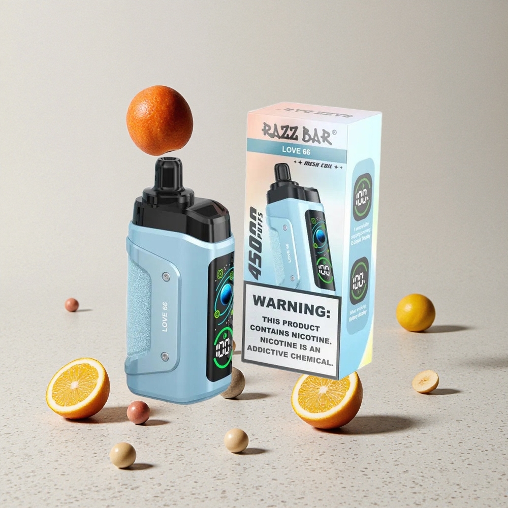 Razz Bar 45000 Puffs Szerelem 66 ElEldobható Vape Állítható Légáramlás és 10 Ohm Mesh Coil