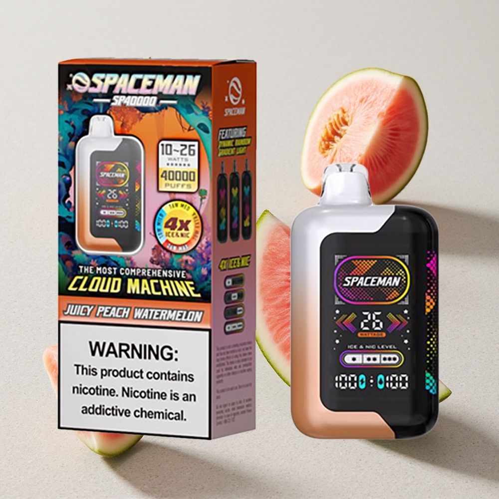 SMOK SPACEMAN SP40000 Eldobható E-cigaretta 40000 Puffs Jucsi Őszibarack-Görögdinnye 20ml eFolyadék