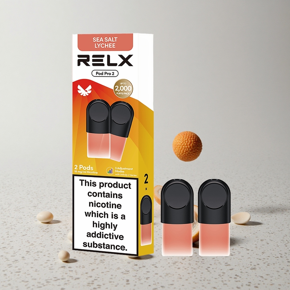 RELX Pod Pro 2 600 Puffs Tengeri só-Licsi íz 19ml-es pod